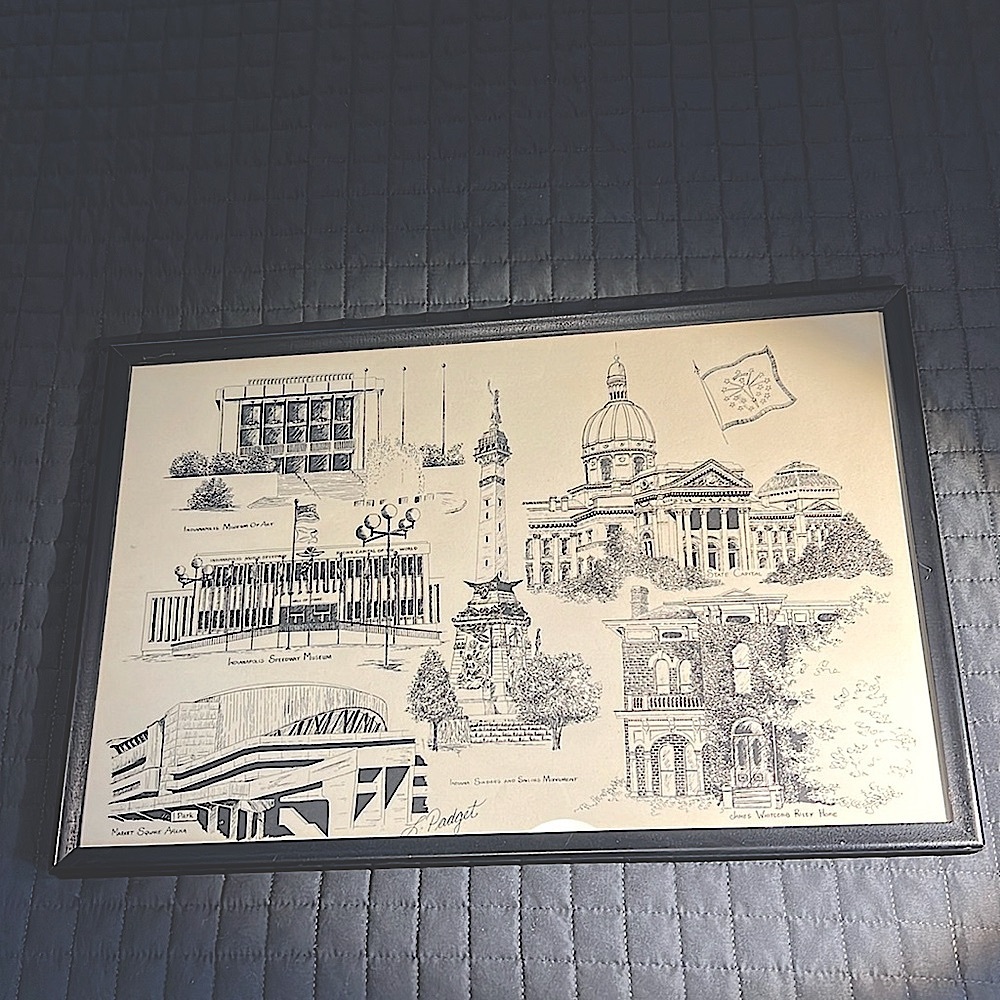 Indianapolis lover’s vintage print by L Padget